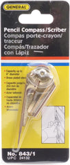 GENERAL TOOLS General Tools 843/1 Pencil Compass and Scriber 8 Inch Diameter