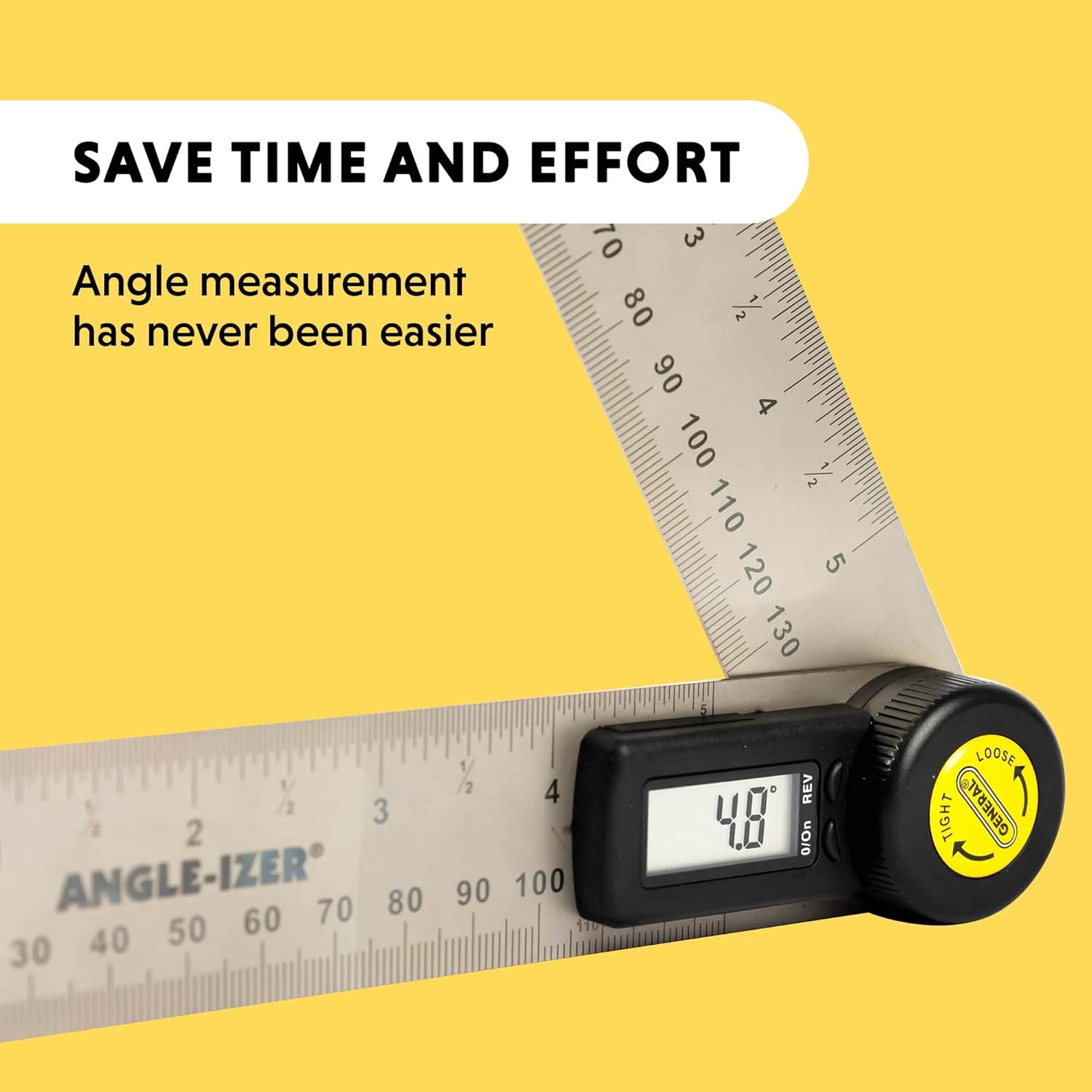 GENERAL TOOLS General Tools 822 Digital Angle Finder 5 Inch Stainless Steel