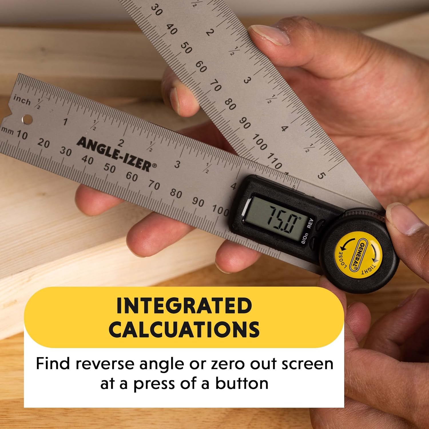 GENERAL TOOLS General Tools 822 Digital Angle Finder 5 Inch Stainless Steel