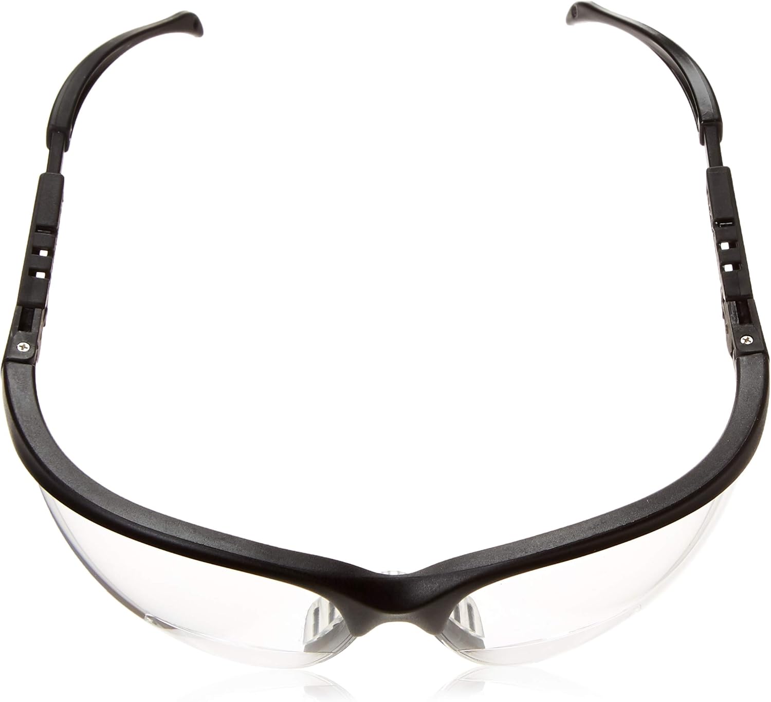 MCR SAFETY MCR Safety K3H25 Klondike Plus Magnifier Polycarbonate Bi-Focal Lens Glasses Black Frame 2.5 Diopter Clear Lens 1-Pair