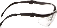 MCR SAFETY MCR Safety K3H25 Klondike Plus Magnifier Polycarbonate Bi-Focal Lens Glasses Black Frame 2.5 Diopter Clear Lens 1-Pair