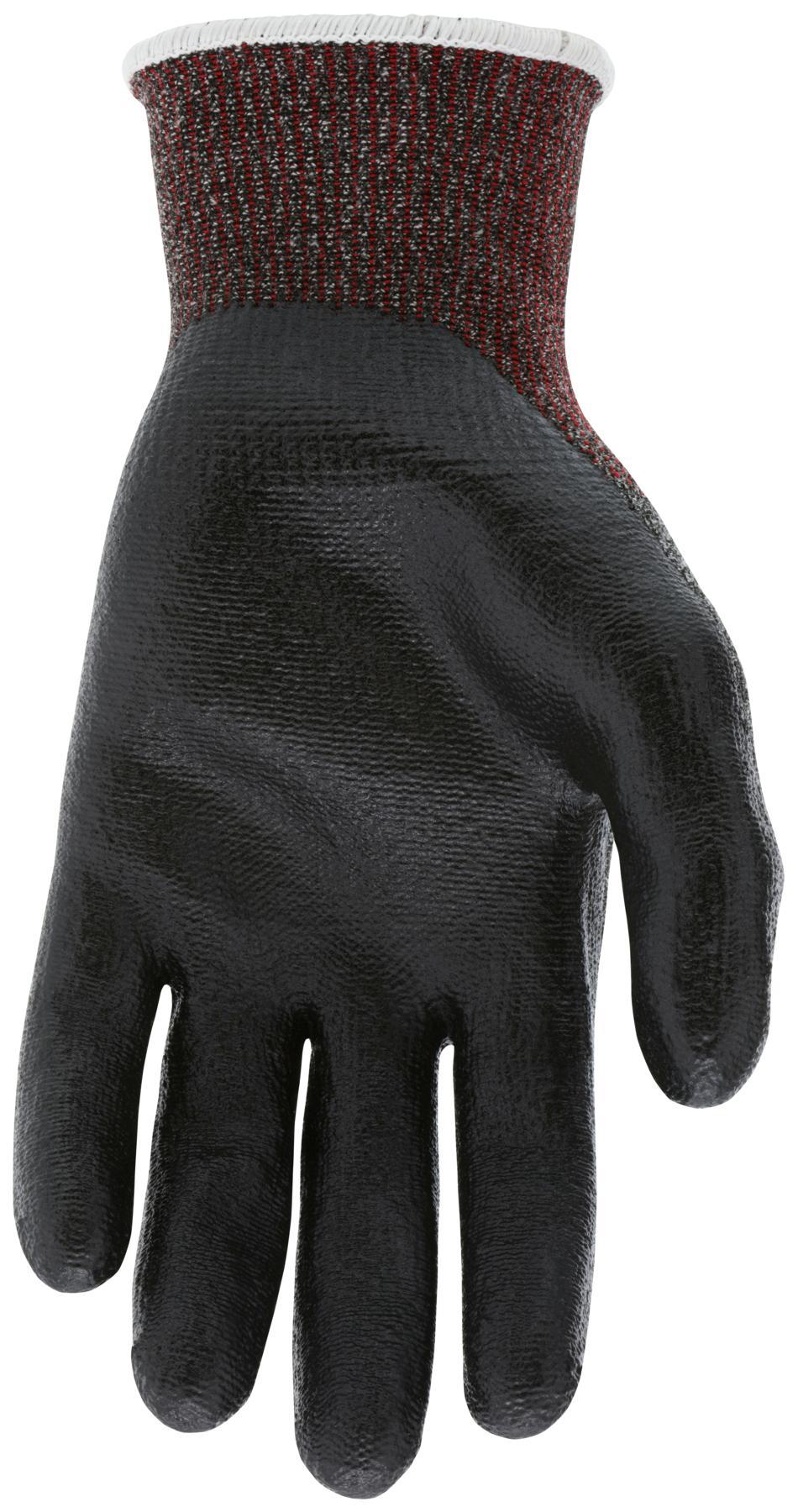 MCR SAFETY MCR Safety N9676GXL Ninja Max Bi-Polymer Coated Palm Gloves X-Large Black/Gray