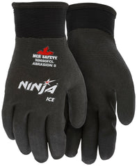 MCR SAFETY MCR Safety N9690FCM Ninja Ice Insulated Work Gloves 15 Gauge Black Nylon with Acrylic Terry Interior, HPT Coated, Medium, 1 Pair
