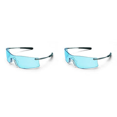 MCR Safety T4113AF Rubicon Safety Glasses Metal Temple Light Blue Anti-Fog Lens Pack of 12