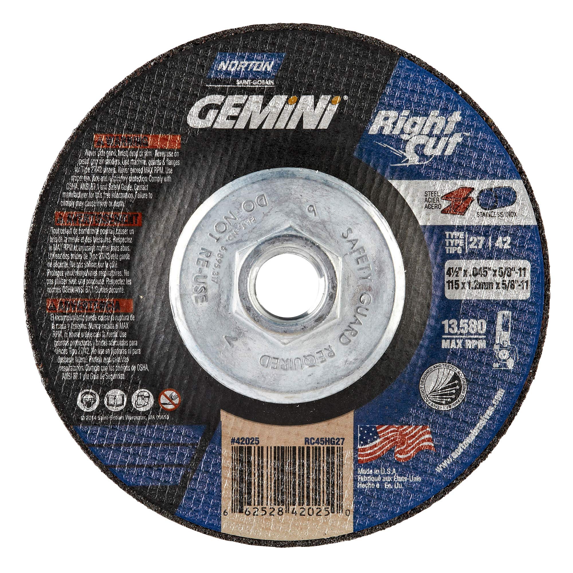 NORTON 66252842025 GRINDING & CUT OFF WHEELS