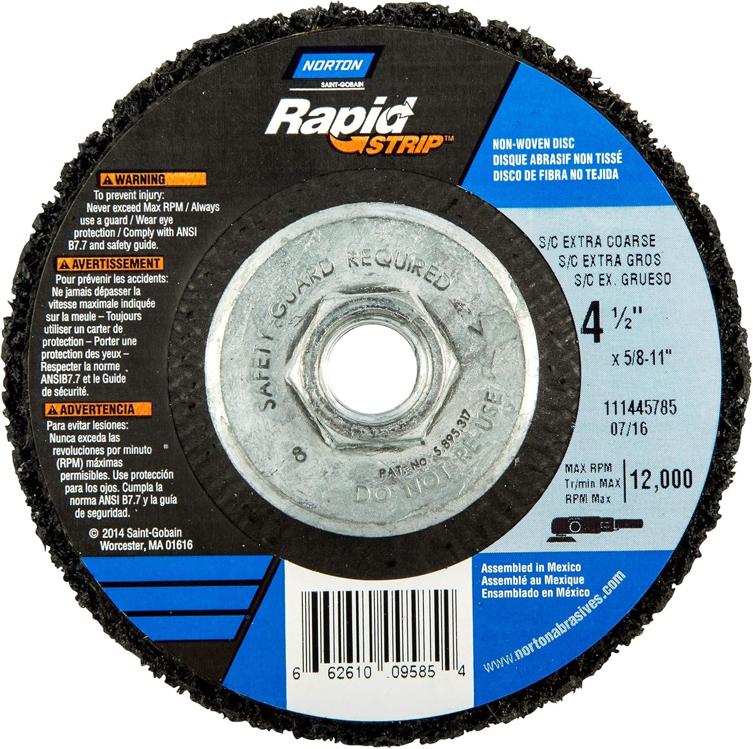 NORTON 66261009585 ABRASIVES, FILES, & CHISELS