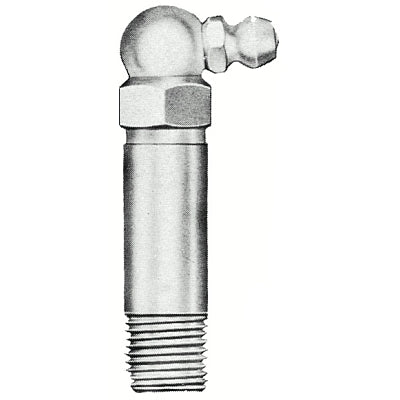 ALEMITE Alemite 1606-B Hydraulic Loose Fitting 90 Degree Length 1-13/16 Shank Length 1-1/4 Hex Size 7/16 1/8 PTF