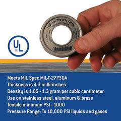 Gasoila SA26 PTFE Thread Tape 4.3 mil High Density 260 in L x 1/2 in W