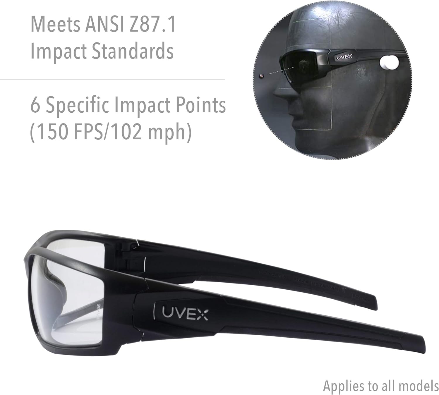 HONEYWELL Honeywell Uvex S2949 Hypershock Safety Glasses Black Frame Espresso Polarized Lens