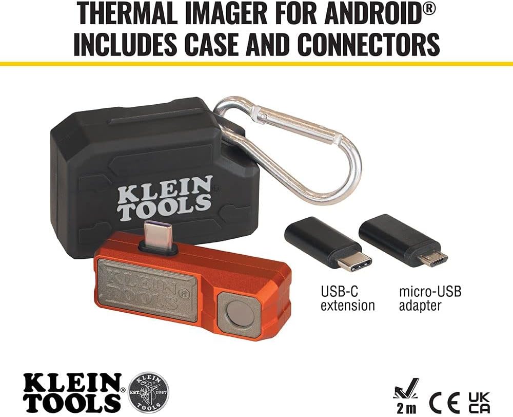KLEIN TOOLS Klein Tools TI220 Thermal Imager for Android Devices 10800 Pixels Three Color Palettes High/Low Temperatures