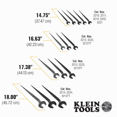 KLEIN TOOLS Klein Tools 3214 Spud Wrench 1-5/8-Inch Nominal Opening 1-Inch Bolt for U.S. Heavy Nut