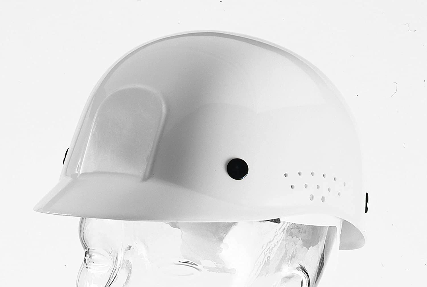 MSA SAFTEY MSA 10033652 Bump Cap Micro Brim Perforated Sides Plastic Suspension White Polyethylene