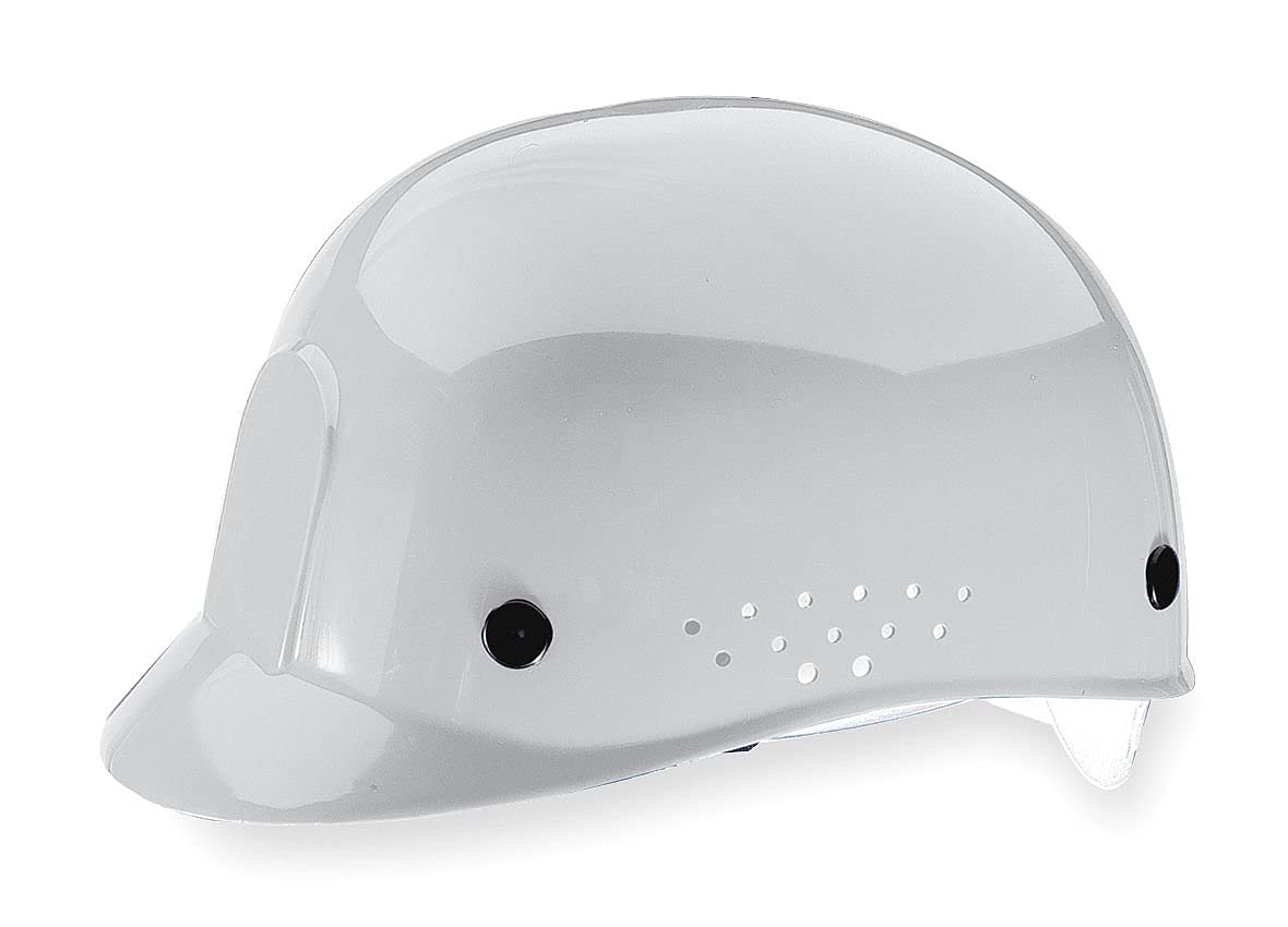 MSA SAFTEY MSA 10033652 Bump Cap Micro Brim Perforated Sides Plastic Suspension White Polyethylene