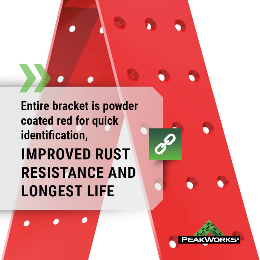 PEAKWORKS Peakworks V8229100 Roof Anchor Bracket Fall Arrest System ANSI OSHA Compliant Red