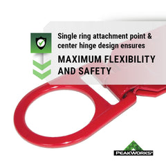 Peakworks V8229100 Roof Anchor Bracket Fall Arrest System ANSI OSHA Compliant Red