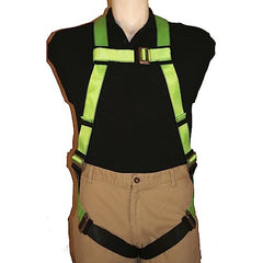 Peakworks V8002000 Full Body Safety Harness 5-Point Adjustment Hi Vis Green Universal Fit