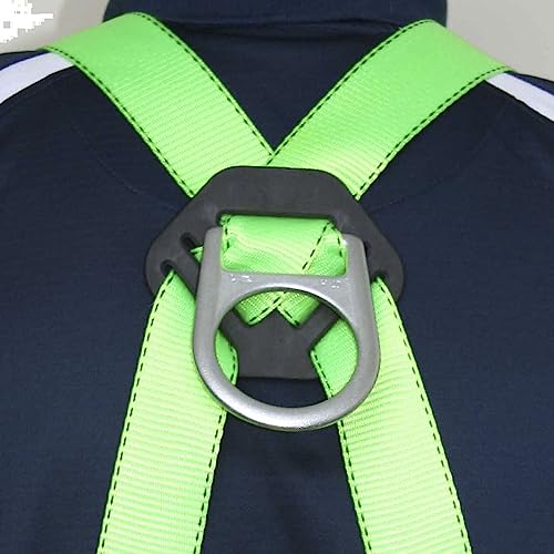 PEAKWORKS Peakworks V8002000 Full Body Safety Harness 5-Point Adjustment Hi Vis Green Universal Fit