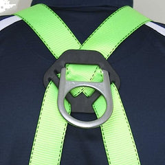 Peakworks V8002000 Full Body Safety Harness 5-Point Adjustment Hi Vis Green Universal Fit