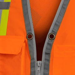 Pioneer V1010250U-L Safety Vest High Visibility Mesh Back Large Orange