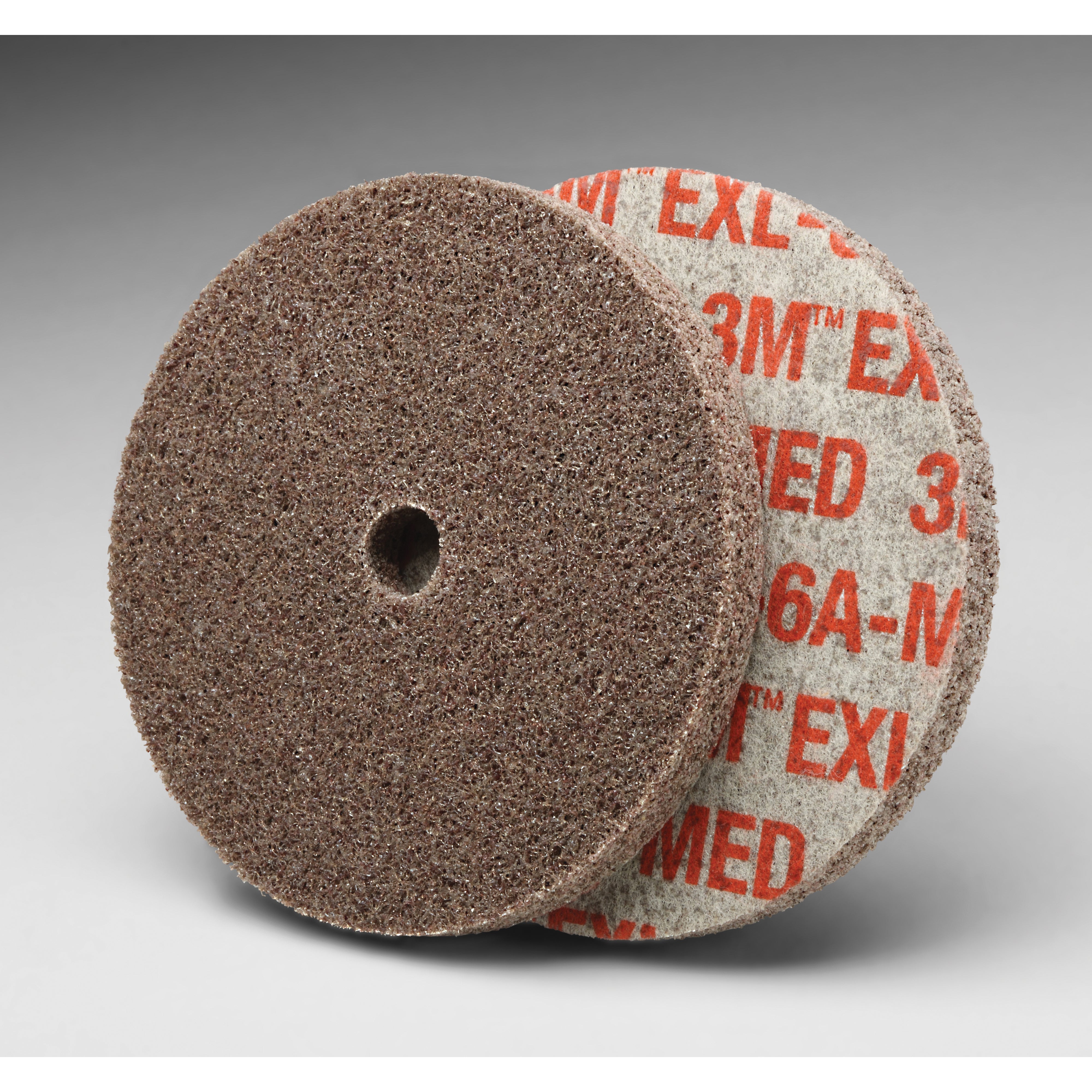 3M Scotch-Brite 7000000703 EXL High Performance Unitized Wheel 3 in Dia 3/8 in Center Hole 1/4 in Face Medium