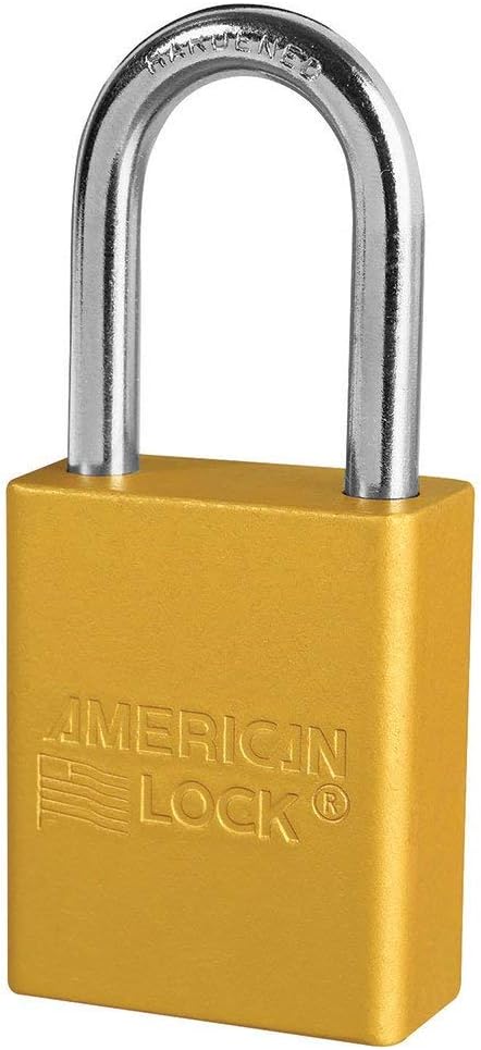 AMERICAN LOCK American Lock A1106YLW Aluminum Safety Lockout Padlock Yellow 1/4 Inch Dia