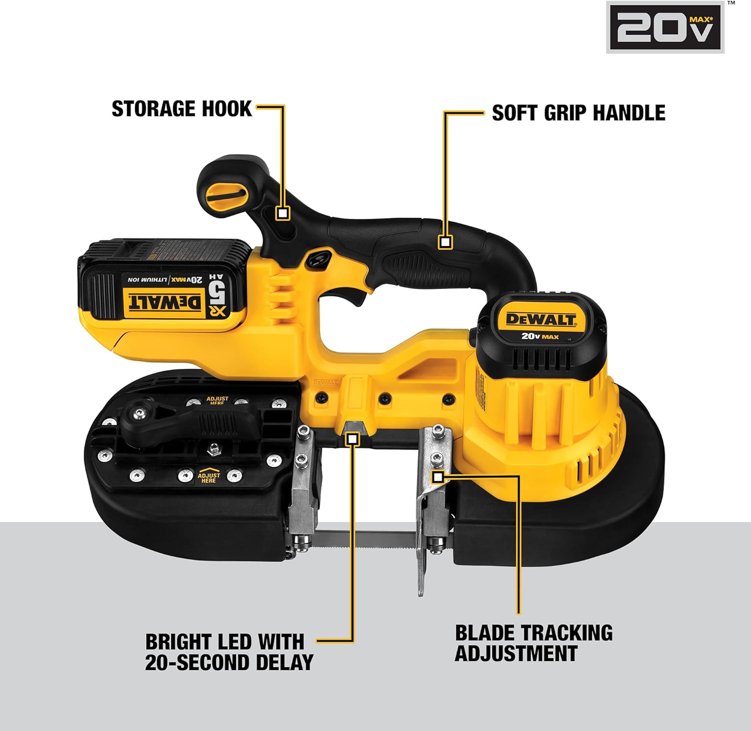 DEWALT Dewalt DCS371P1 20V MAX Portable Band Saw Kit, Cordless