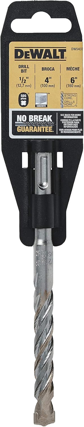 DEWALT Dewalt DW5437 SDS+ Hammer Bit Rock Carbide 1/2-inch x 4-inch x 6-inch