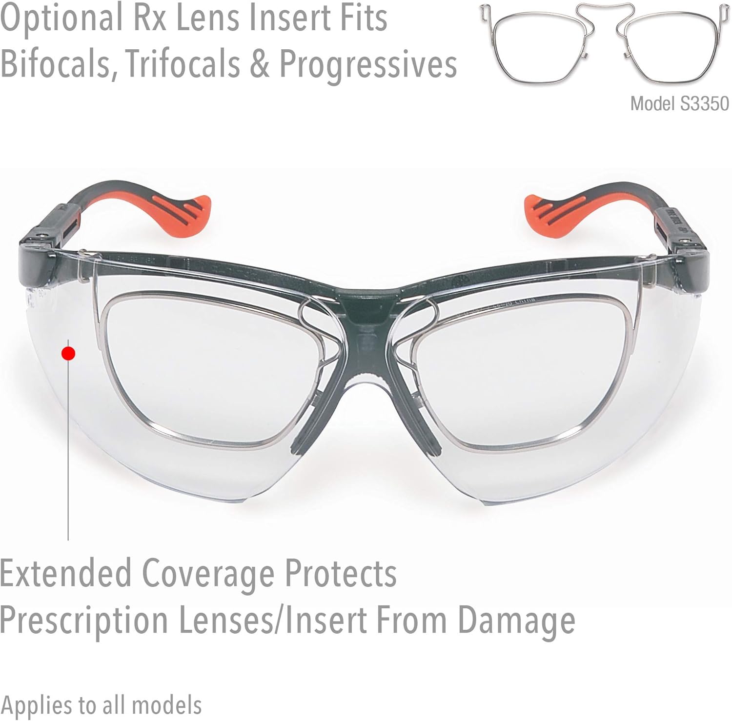 HONEYWELL Honeywell S3300HS Uvex Genesis XC Safety Glasses Black Frame Clear Lens HydroShield Anti-Fog