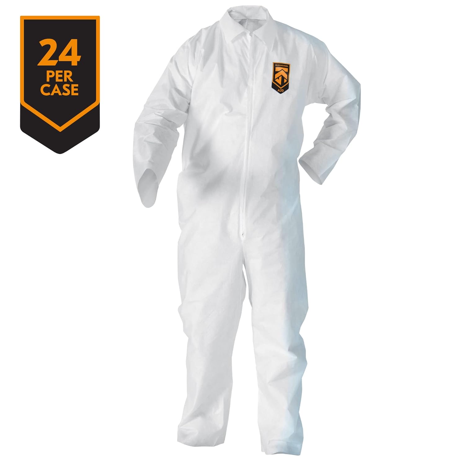 KLEENGUARD KleenGuard 49004 A20 Breathable Particle Protection Coveralls XL White 24 Pack