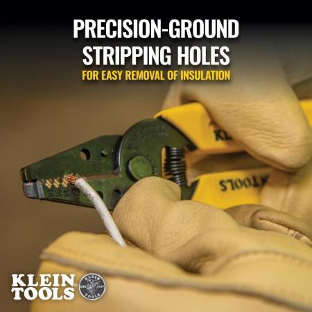 KLEIN TOOLS Klein Tools 11045 Wire Stripper Cutter 10-18 AWG Solid Yellow