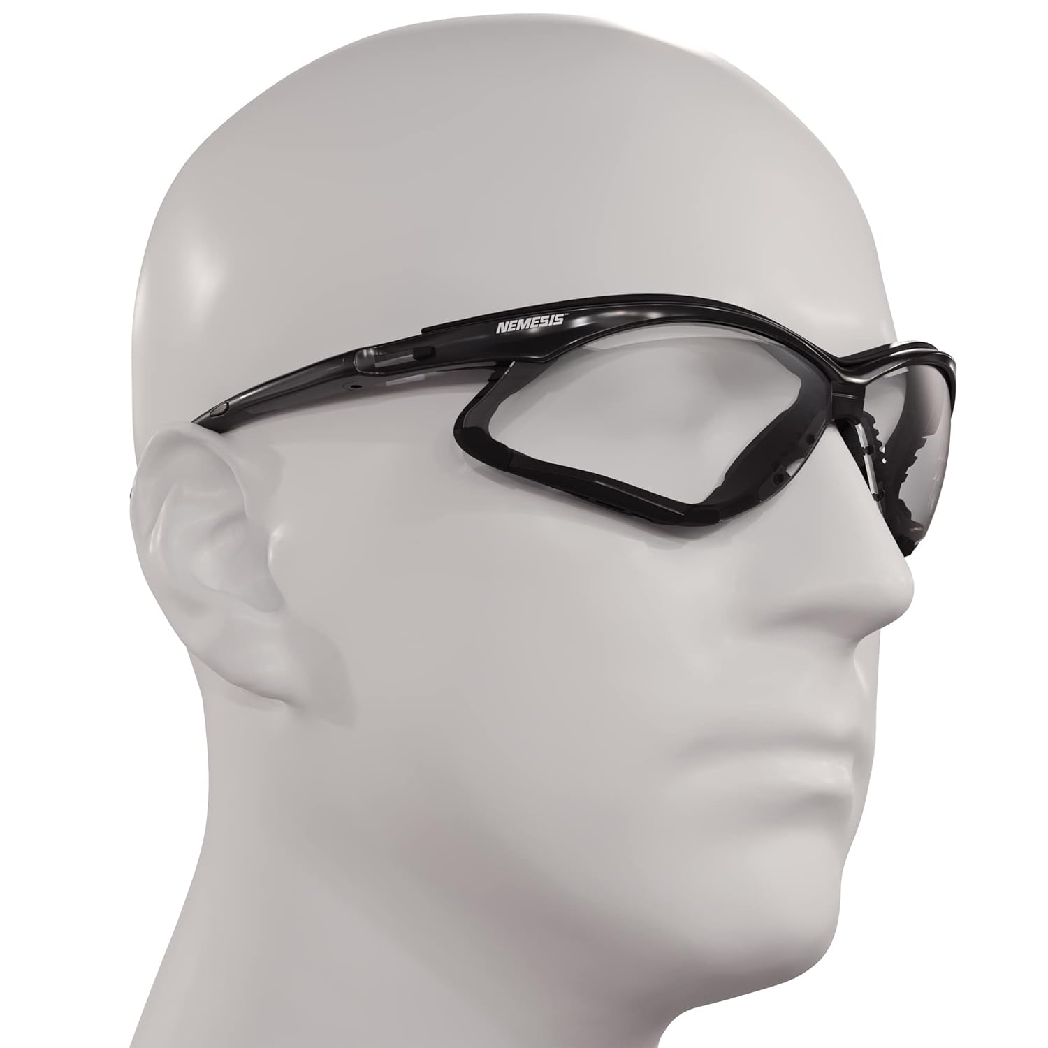 KLEENGUARD Kleenguard 65335 V30 Nemesis Foam Safety Glasses Clear Lenses Black Frame 12 Pack