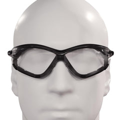 Kleenguard 65335 V30 Nemesis Foam Safety Glasses Clear Lenses Black Frame 12 Pack