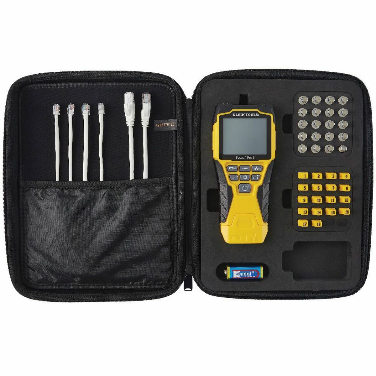 KLEIN TOOLS Klein Tools VDV501-852 Scout Pro 3 Tester with Locator Remote Kit Cable Testing 2000ft RJ11/12 RJ45 F-Connector