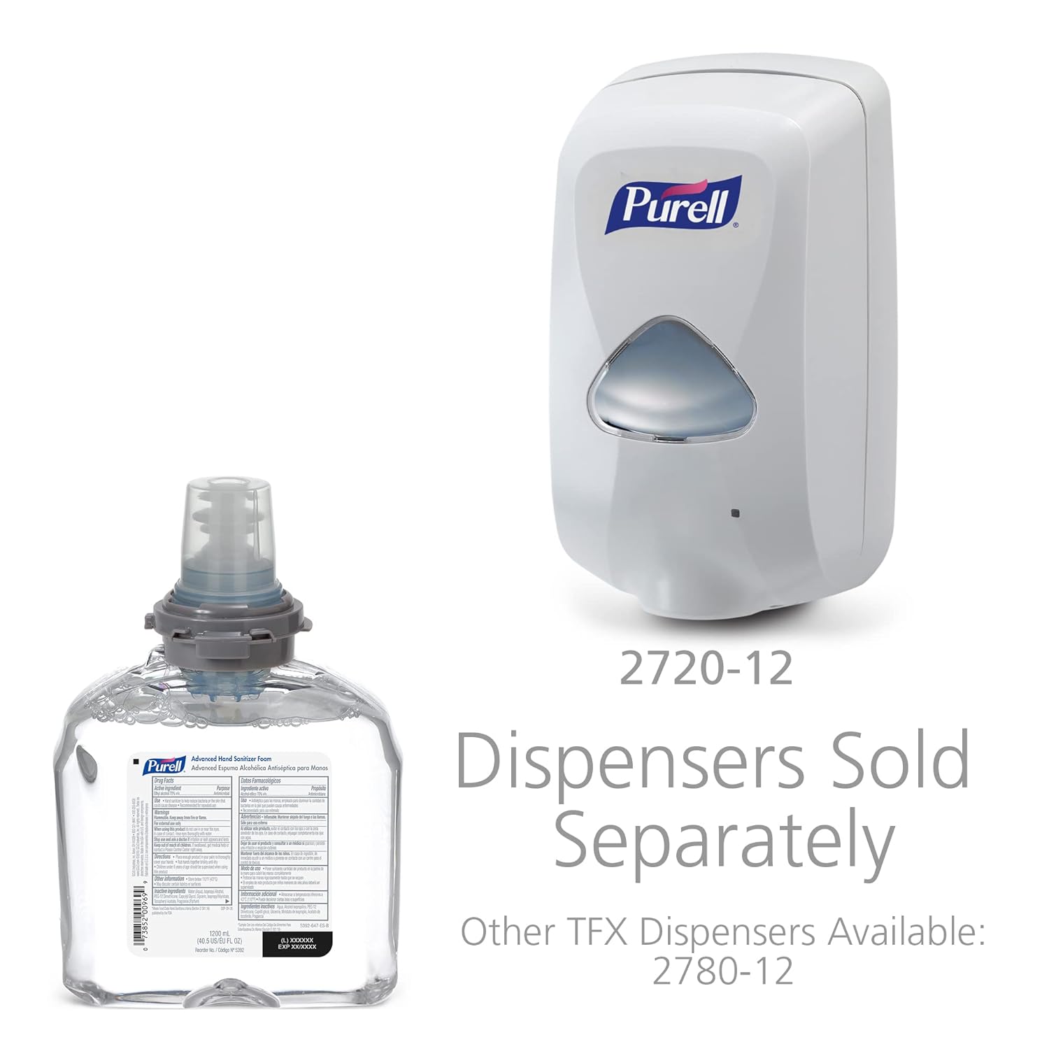 PURELL Purell 5392-02 Advanced Hand Sanitizer Foam Clean Scent 1200 mL Refill TFX Touch-Free Dispenser Pack of 2
