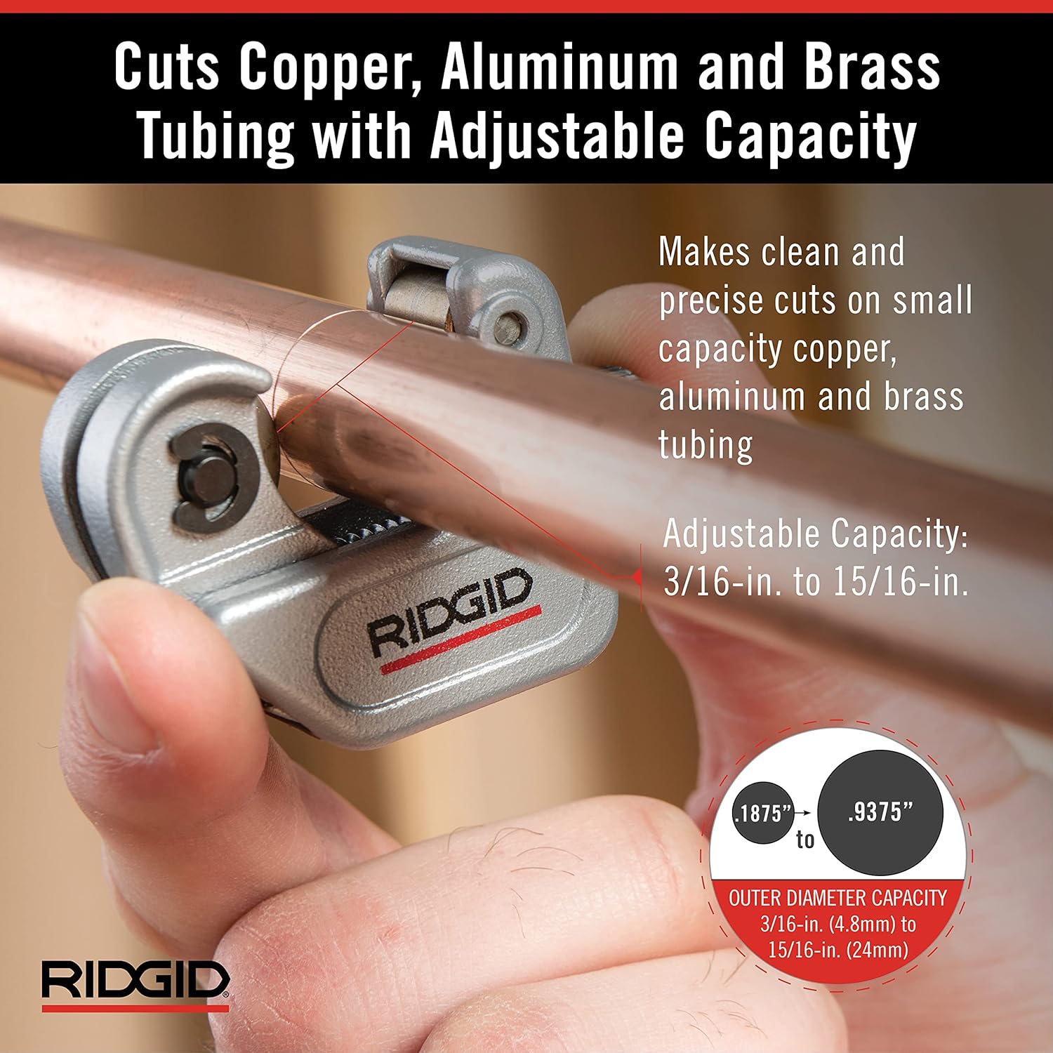 RIDGID TOOLS Ridgid 32985 Model 104 Close Quarters Tubing Cutter 3/16-inch to 15/16-inch