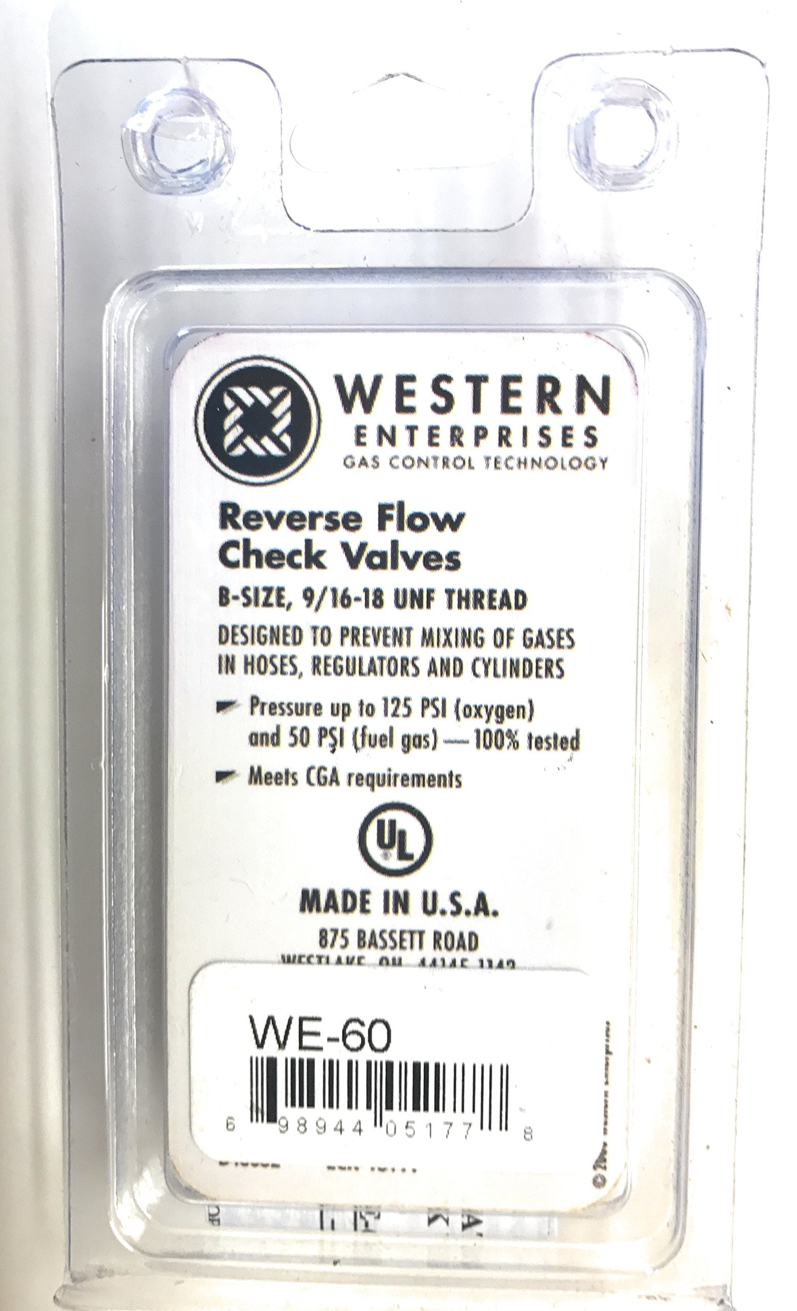 WESTERN ENTERPRISES Western Enterprises WE-60 Check Valve Pack