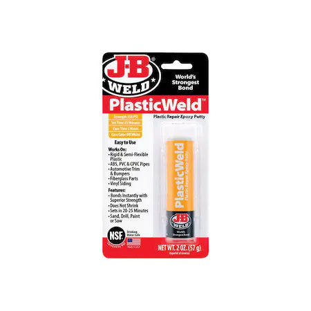 J-B WELD J-B Weld 8237 PlasticWeld Epoxy Putty 2 oz