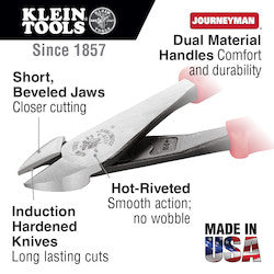 KLEIN TOOLS Klein Tools J228-8 Journeyman Diagonal Cutting Pliers 8-Inch