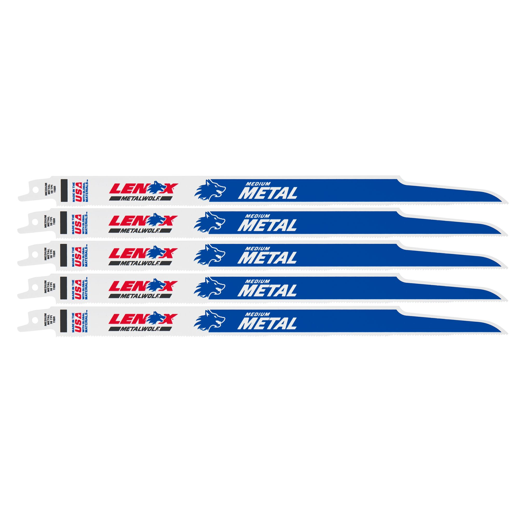 LENOX Lenox 21510118R Metal Cutting Reciprocating Saw Blade Bi-Metal 12 Inch 18 TPI 5/PK