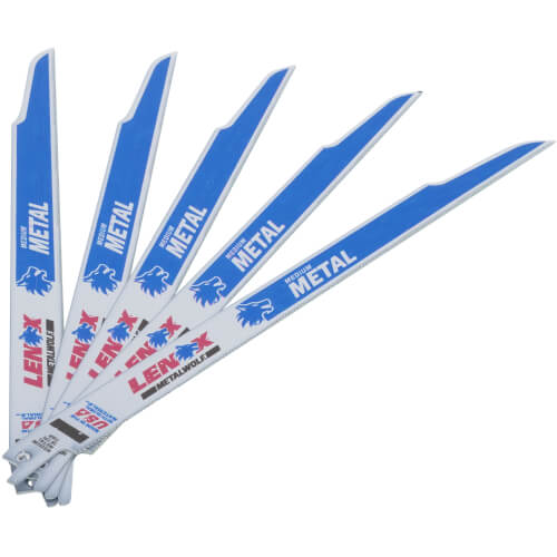 LENOX Lenox 21510118R Metal Cutting Reciprocating Saw Blade Bi-Metal 12 Inch 18 TPI 5/PK