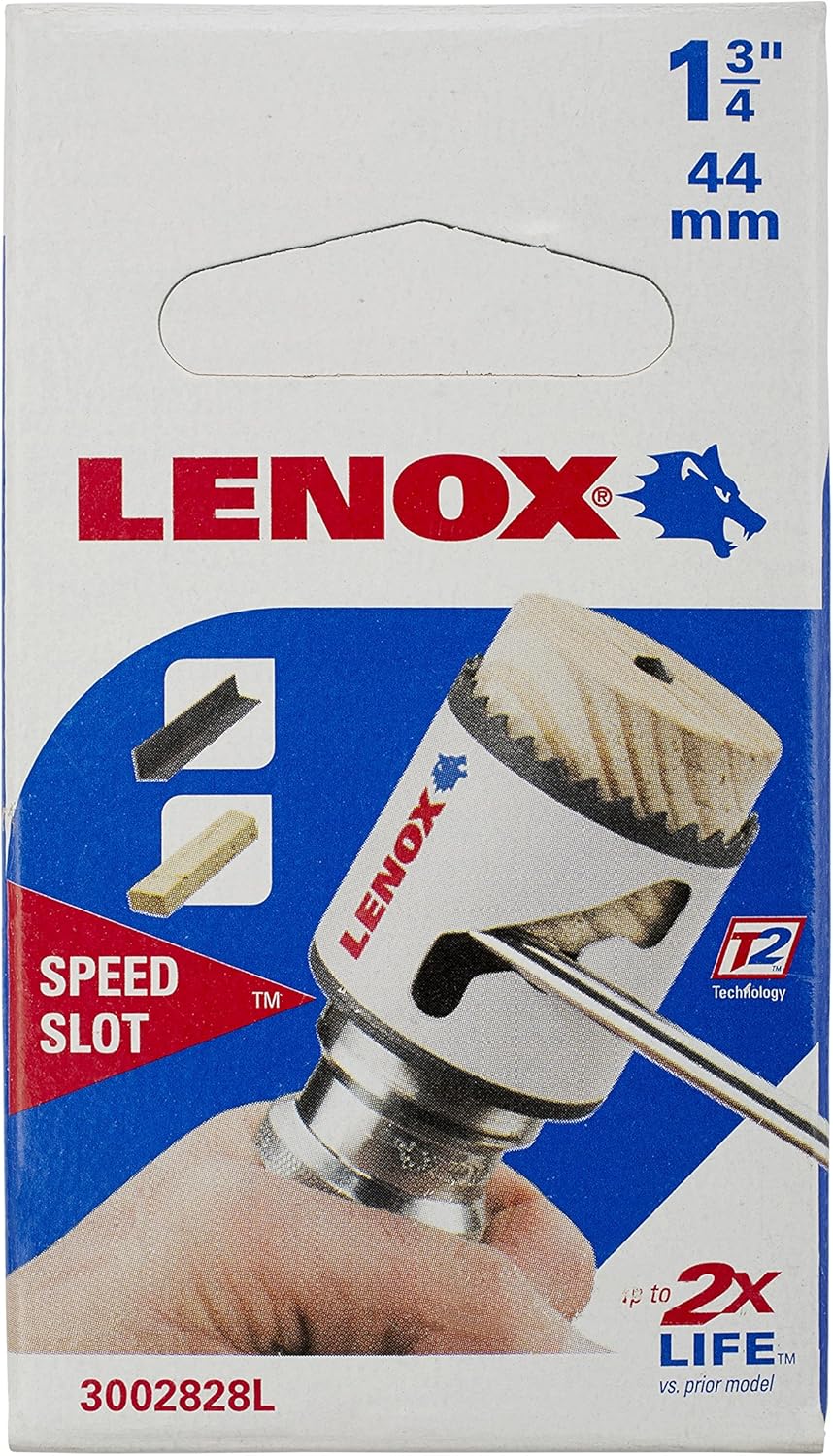 LENOX Lenox 3002828L Bi-Metal Speed Slot Hole Saw with T3 Technology 1-3/4 in