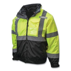 Radians SJ210B-3ZGS-XL Radwear 3 IN 1 Deluxe Bomber Jacket Class 3 Hi-Viz Green XL