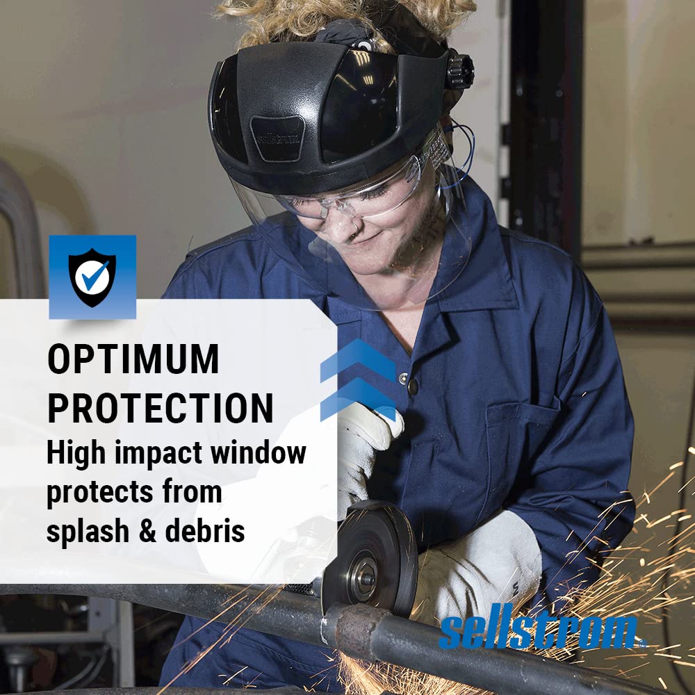 SELLSTROM Sellstrom S32010 Face Shield Polycarbonate Ratchet Headgear