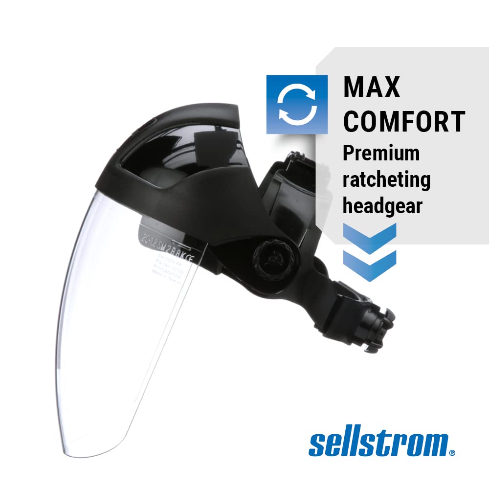 SELLSTROM Sellstrom S32010 Face Shield Polycarbonate Ratchet Headgear