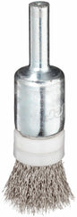 WEILER Weiler 11110 Wire Size 302 Stainless Steel Banded Solid End Stem-Mounted Crimped Wire End Brush