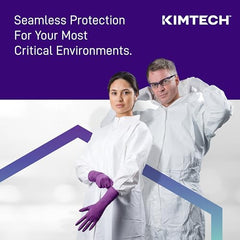 KIMBERLY-CLARK Kimtech 55084 Purple Nitrile Exam Gloves, Powder-Free, 9.5 inches, X-Large, Box of 90