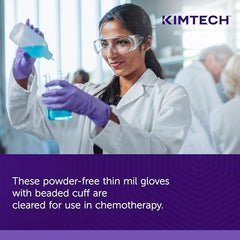 KIMBERLY-CLARK Kimtech 55084 Purple Nitrile Exam Gloves, Powder-Free, 9.5 inches, X-Large, Box of 90