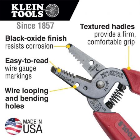 KLEIN TOOLS Klein Tools 11046 Wire Stripper/Cutter 16-26 AWG Stranded