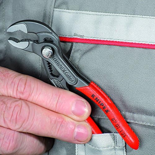 KNIPEX Knipex 8701125 Cobra Water Pump Pliers 5 Inch Red and Silver