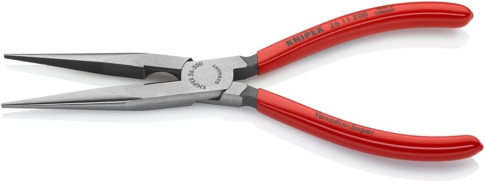 KNIPEX Knipex 2611200 Long Nose Pliers with Cutter 8 Inch